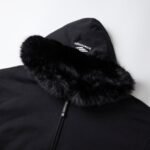 BALENCIAGA fur-collar zip-up hoodie (855346TTVK88190） - 图片 8