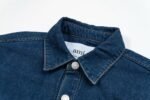 AMI ALEXANDRE MATTIUSSI Paris denim jacket top, washed denim overshirt（UJK253DE0025-480） - 图片 7