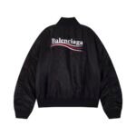 Balenciaga Political Campaign Varsity Jacket in Black (763434TNO271000） - 图片 2