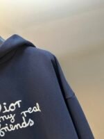 Dior Men's Dior and Hylton Nel Hooded Sweatshirt Cotton Fleece "Navy Blue"（583J624B0531-C580） - 图片 3