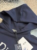 Dior Men's Dior and Hylton Nel Hooded Sweatshirt Cotton Fleece "Navy Blue"（583J624B0531-C580） - 图片 7