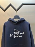 Dior Men's Dior and Hylton Nel Hooded Sweatshirt Cotton Fleece "Navy Blue"（583J624B0531-C580） - 图片 8