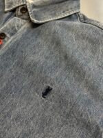 SAINT LAURENT Cassandre shirt in day blue denim（823437Y14MJ4248） - 图片 9