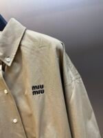 MIUMIU Women's Chino Cloth Blouson Jacket（ML1264-1UPX-F0065-S-OOO） - 图片 6