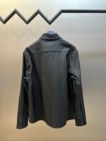 MONCLER Navy Blue Cotton Gabardine Zip-Up Shirt Jacket（J10912F0000257448781） - 图片 3