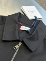 MONCLER Navy Blue Cotton Gabardine Zip-Up Shirt Jacket（J10912F0000257448781） - 图片 11