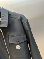MONCLER Navy Blue Cotton Gabardine Zip-Up Shirt Jacket（J10912F0000257448781） - 图片 6