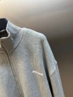 Miu Miu Oversized sweatshirt jacket with logo embroidery（MJL042-13UK-F0031-S-OOO） - 图片 6