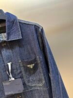 PRADA Denim Jacket Men's Dark Blue (GEB256-14PW-S-OOO-F0008） - 图片 6