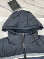 Dior Women's Oblique Quilted Technical Taffeta Reversible Long Down Jacket "Blue/Ecru"（147C23A2968-X5803） - 图片 5