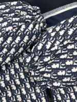 Dior Women's Oblique Quilted Technical Taffeta Reversible Long Down Jacket "Blue/Ecru"（147C23A2968-X5803） - 图片 10