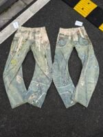 Acne Studios 1981 Printed Jeans White & Green (CK0134-AET） - 图片 3