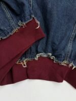 Balenciaga Men's Patched Denim Jacket in Blue/dark Grey (824304TRW624021） - 图片 11