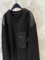 PRADA  solid color nylon patchwork pocket sweatshirt round neck long sleeves  (UJL35B-11JE-F0806-S-OOO） - 图片 8