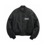 Balenciaga Boxing Varsity Jacket in black bomber nylon(809169TRO511000）