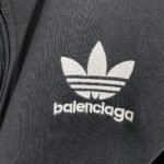 adidas BALENCIAGA Zip-Up Hoodie Small Fit "Black" (723754TNVN28482） - 图片 6