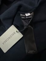 Balenciaga Tape Type Ripped Pocket Hoodie Oversized in black curly fleece(744190TOVB11055） - 图片 9