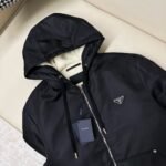 Prada logo lambswool zip-up hooded jacket (SGC5851WQ8-F0002） - 图片 11