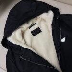 Prada logo lambswool zip-up hooded jacket (SGC5851WQ8-F0002） - 图片 8