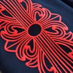 Chrome Hearts Navy&Red Horseshoe Floral Sleeve Pullover Hoodie (CH-200923） - 图片 8