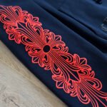 Chrome Hearts Navy&Red Horseshoe Floral Sleeve Pullover Hoodie (CH-200923） - 图片 14