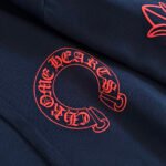 Chrome Hearts Navy&Red Horseshoe Floral Sleeve Pullover Hoodie (CH-200923） - 图片 15