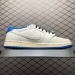 Travis Scott × Fragment × Nike Air Jordan 1 Low OG "Sail/Military Blue" (DM7866-104) - 图片 2