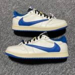 Travis Scott × Fragment × Nike Air Jordan 1 Low OG "Sail/Military Blue" (DM7866-104) - 图片 16