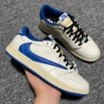 Travis Scott × Fragment × Nike Air Jordan 1 Low OG "Sail/Military Blue" (DM7866-104) - 图片 11