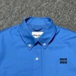 Miu Miu Poplin Shirt Jacket（ML1263-1BMS-F0237-S-OOO） - 图片 7