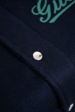 GUCCI Wool and leather varsity jacket, navy（794814-Z8BS9-4215） - 图片 4