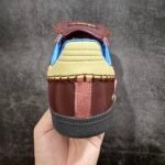 Wales Bonner × adidas Samba Nylon Low “Fox Brown/Sandy Beige/Lucky Blue” ウェールズ・ボナー × アディダス サンバ ナイロン ロー “フォックスブラウン/サンディーベージュ/ラッキーブルー” IE0579 - 图片 5