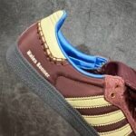Wales Bonner × adidas Samba Nylon Low “Fox Brown/Sandy Beige/Lucky Blue” ウェールズ・ボナー × アディダス サンバ ナイロン ロー “フォックスブラウン/サンディーベージュ/ラッキーブルー” IE0579 - 图片 8