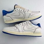 Travis Scott × fragment design × Nike Air Jordan 1 Low OG “Sail/Military Blue” トラヴィススコット × フラグメントデザイン × ナイキ エアジョーダン1 ロー OG “セイル/ミリタリーブルー” DM7866-104 - 图片 9