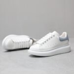 Alexander McQueen Oversized leather lace-up sneakers - 图片 4