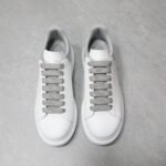 Alexander McQueen Oversized leather lace-up sneakers - 图片 9