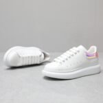 Alexander McQueen Oversized leather lace-up sneakers - 图片 3