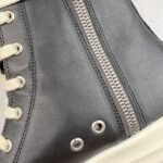 RICK OWENS lace-up Leather Ramones リックオウエンス カーフレザ ハイカット スニーカー - 图片 15