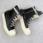 RICK OWENS lace-up Leather Ramones リックオウエンス カーフレザ ハイカット スニーカー - 图片 2